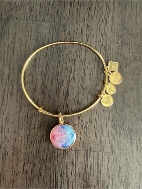 Alex and Ani Gold-Tone 'Soul Sister' Multicolor Charm Bangle Bracelet